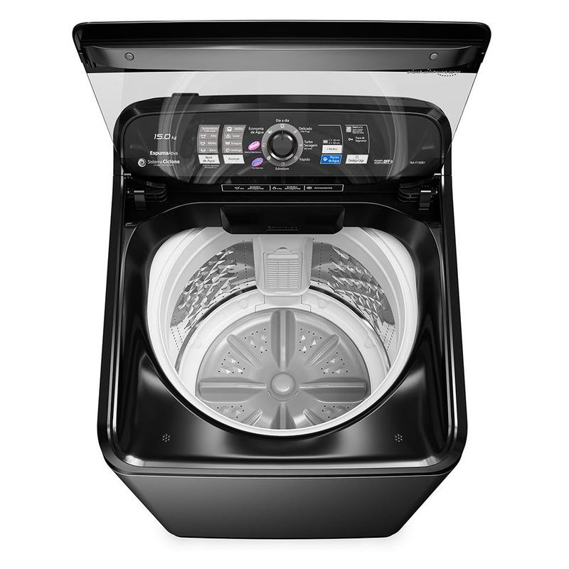 Lavadora de Roupas Panasonic 15Kg com 8 Programas de Lavagem e